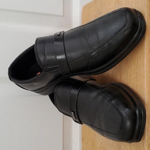 Deer Stags 'Bold' Black Faux Leather Slip-On Dress Shoes Big Boys Size 6 M